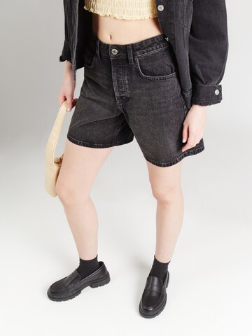 TOPSHOP Широкий Джинсы 'VIGGA' в Черный: спереди