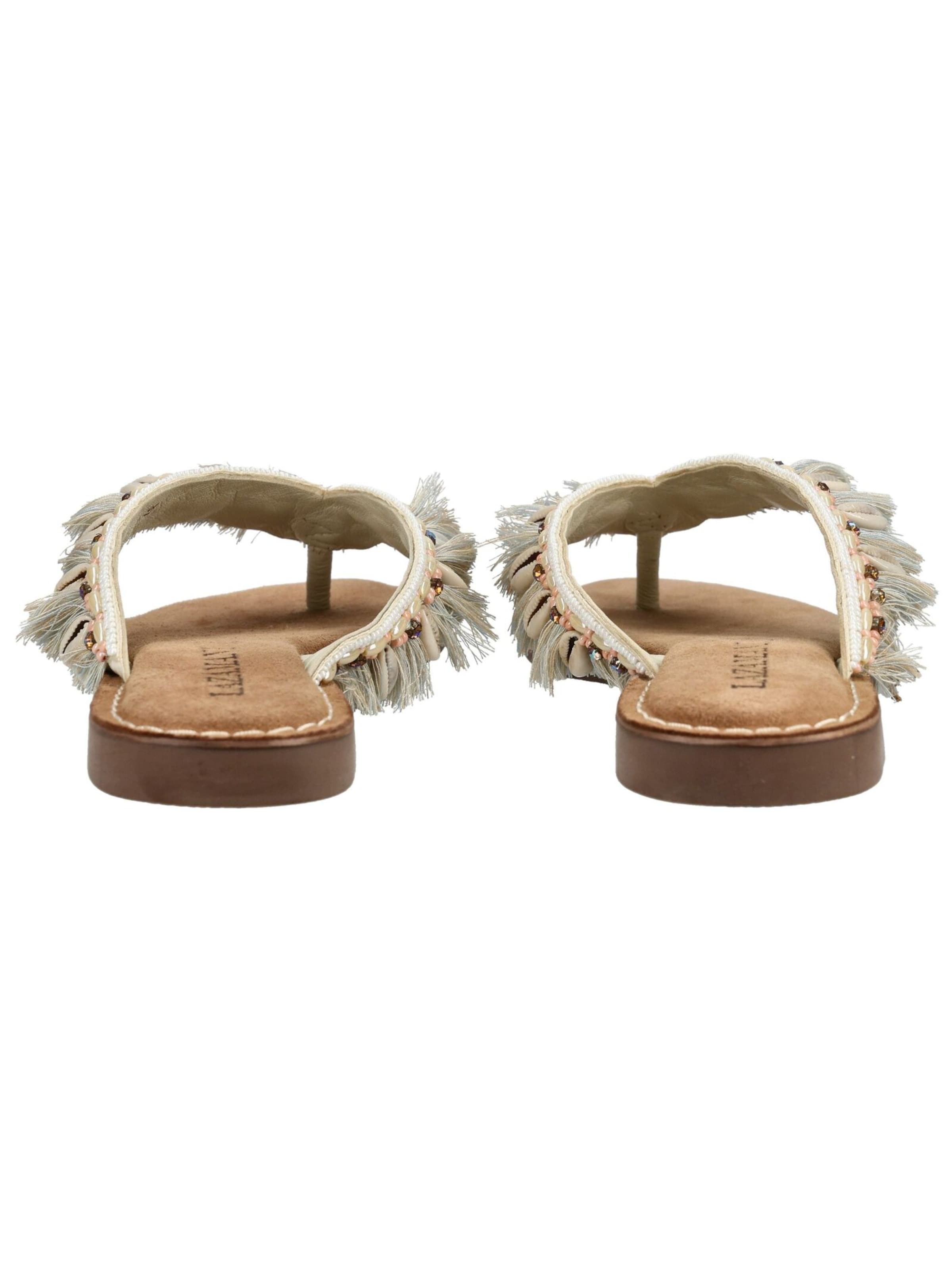 Tongs LAZAMANI en blanc