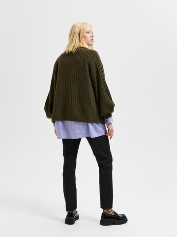 Cardigan 'Mola' SELECTED en vert