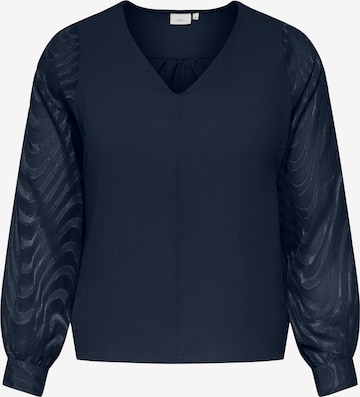 Camicia da donna 'CARMETTA' di ONLY Carmakoma in blu: frontale