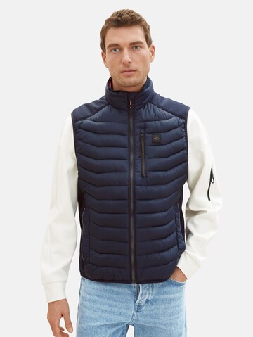 Gilet TOM TAILOR en bleu : devant