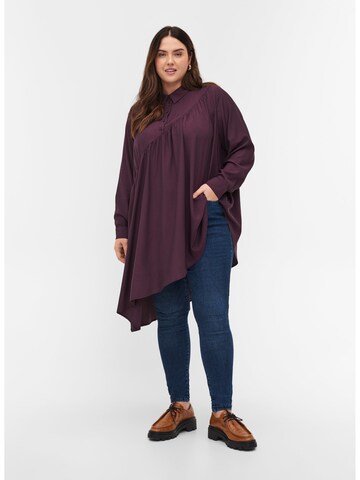 Zizzi Tunic 'ECAPZ' in Purple