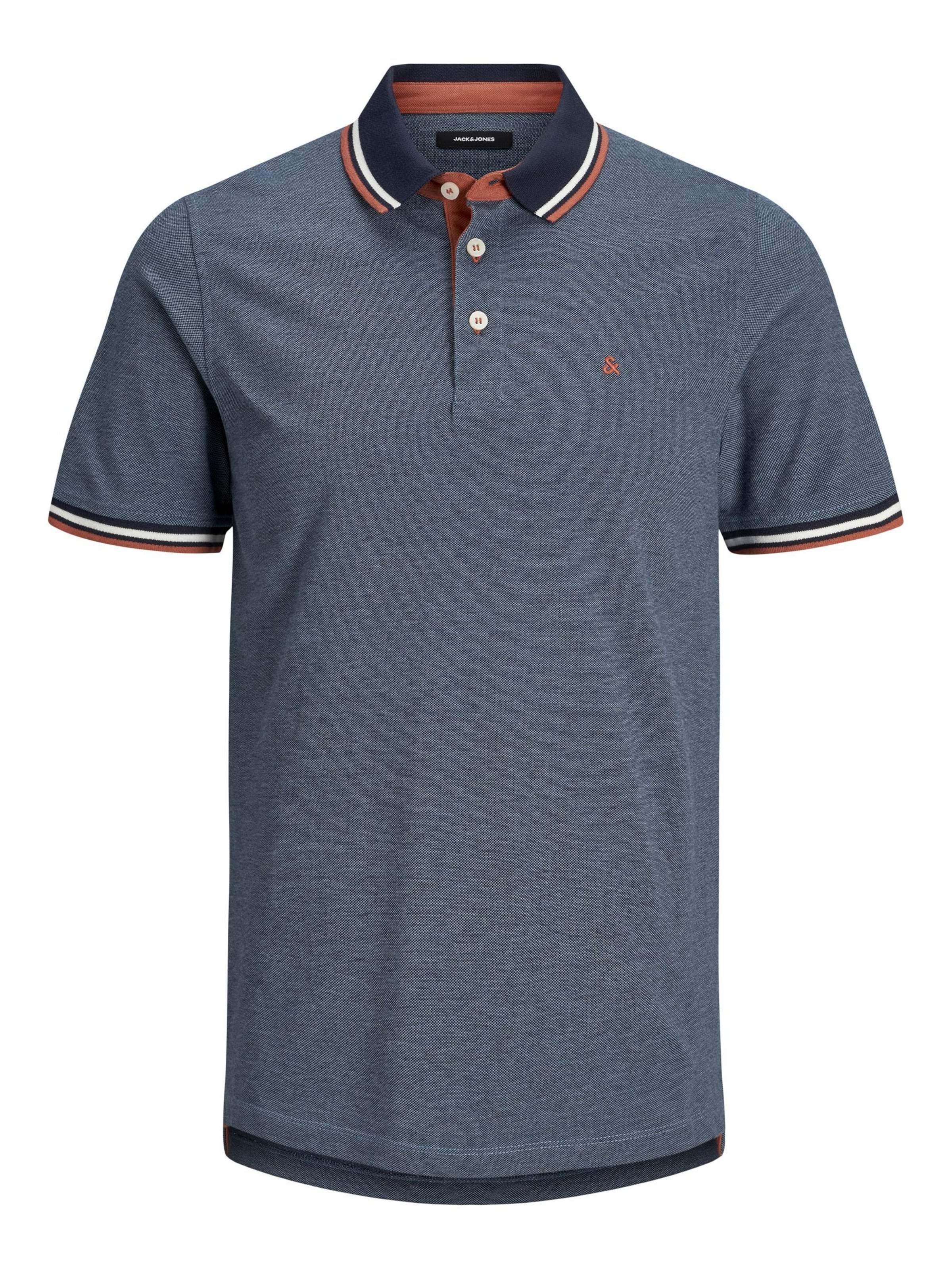 JACK & JONES Poloshirt 'JJEPaulos' in Blau: Vorderseite