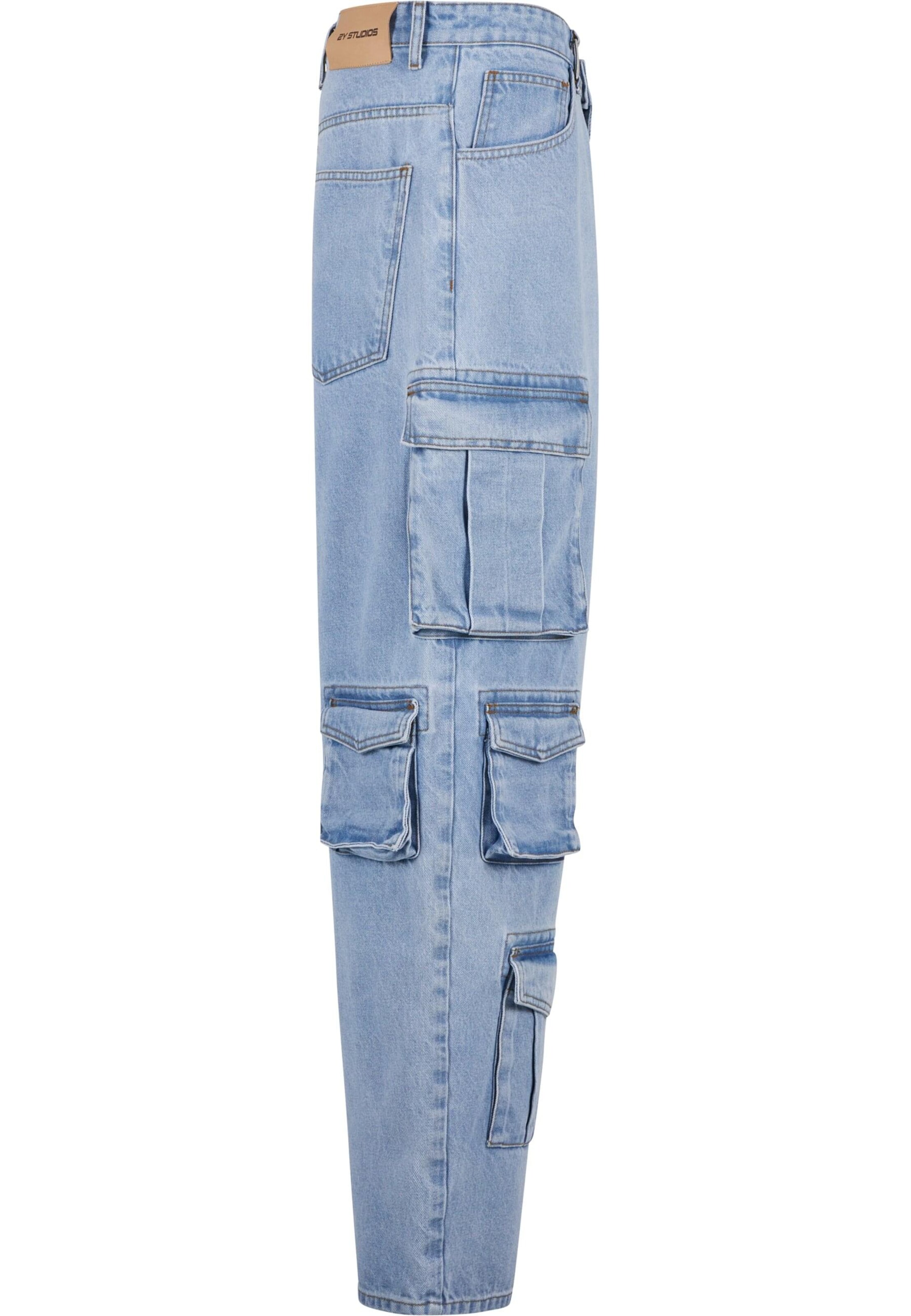 Wide Leg Jeans cargo 'Duki' 2Y Studios en bleu