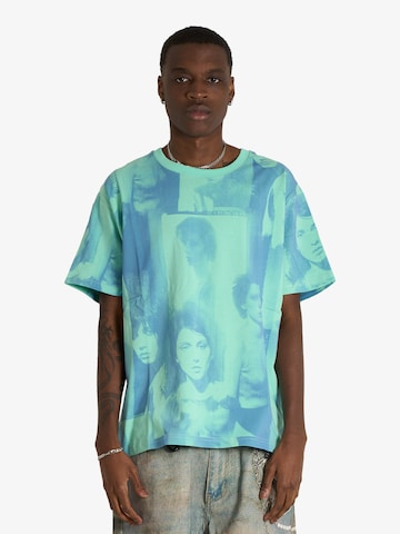 T-Shirt ACUPUNCTURE en bleu : devant
