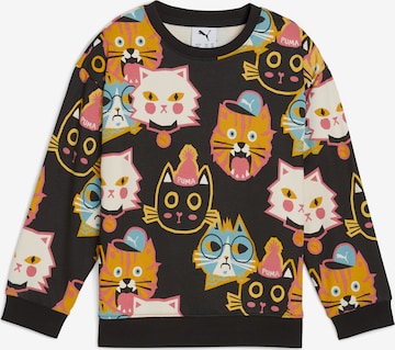 PUMA Sweatshirt 'Moody Cat' in Schwarz: Vorderseite