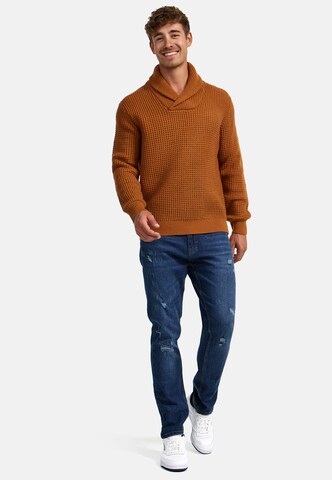 INDICODE JEANS Trui ' Brockly ' in Brons
