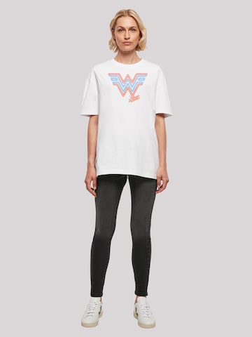 F4NT4STIC T-Shirt 'DC Comics Wonder Woman 84 Neon Emblem' in Weiß
