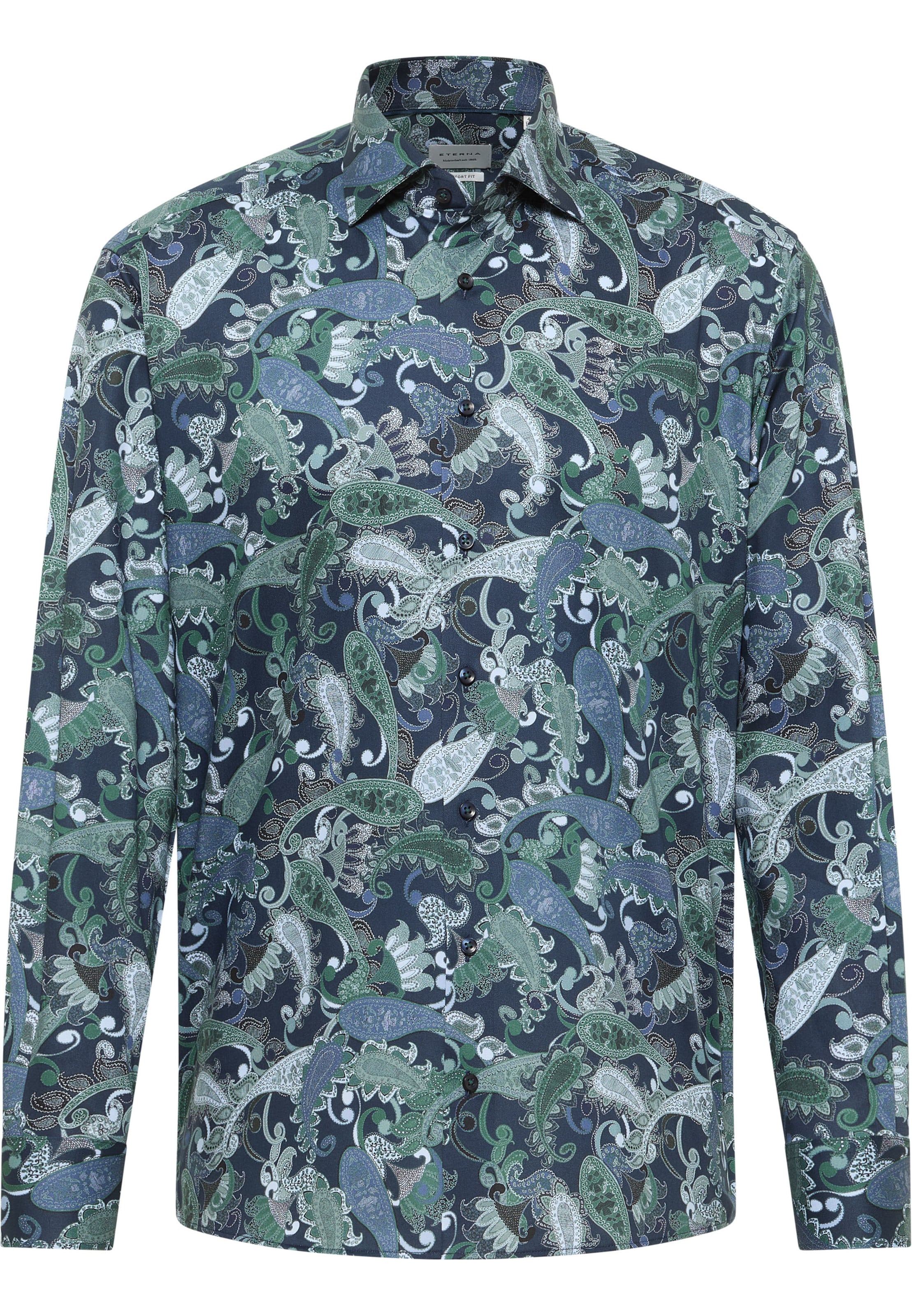 ETERNA Regular Fit Businesshemd in Grün: Vorderseite
