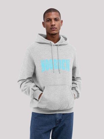 Sweat-shirt 'Knut & Jan Hamburg Noorden Collegiate Türkis' F4NT4STIC en gris : devant