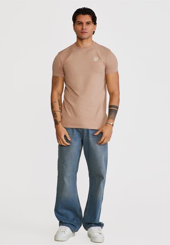 SikSilk - Camiseta 'Essentials' en marrón