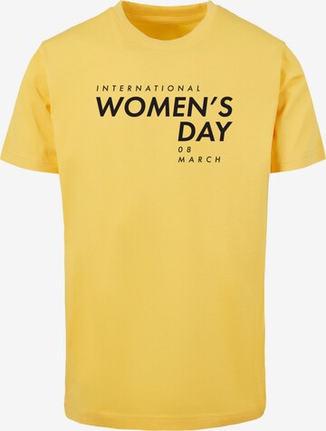 Merchcode Shirt 'WD - International Women's Day' in Geel: voorkant