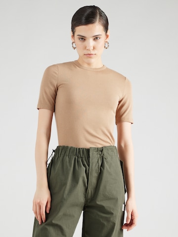 Soft Rebels Shirts 'Fenja' i brun: forside