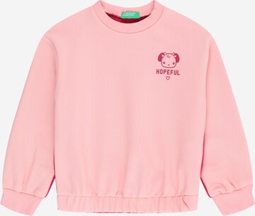 UNITED COLORS OF BENETTON Μπλούζα φούτερ σε ροζ: μπροστά