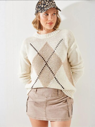 Pull-over 'Pullover' Bianco Lucci en beige