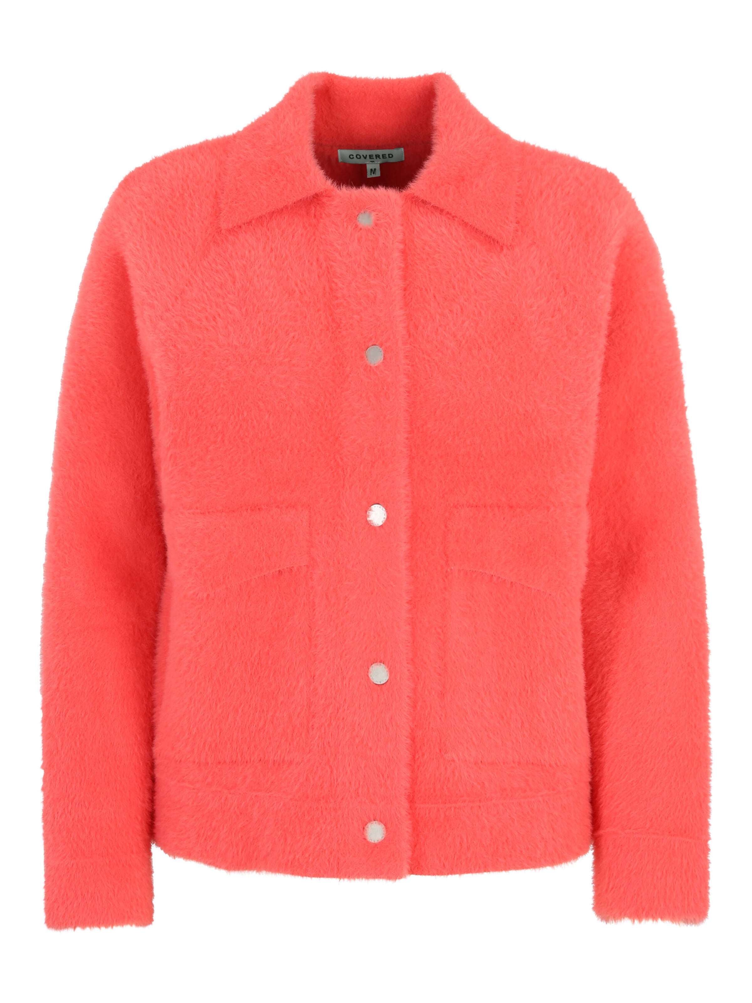 Covered Strickjacke 'Paris' in Orange: Vorderseite