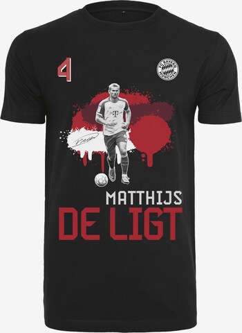 FC BAYERN MÜNCHEN Shirt 'Matthijs de Ligt' in Black: front