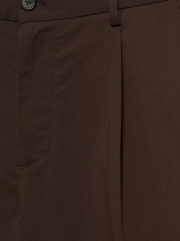 Pull&Bear Loosefit Élére vasalt nadrágok - barna