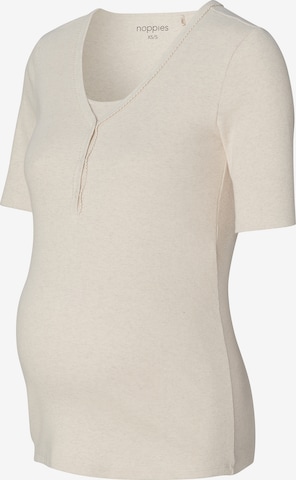 Chemise de nuit 'Renate' Noppies en beige : devant