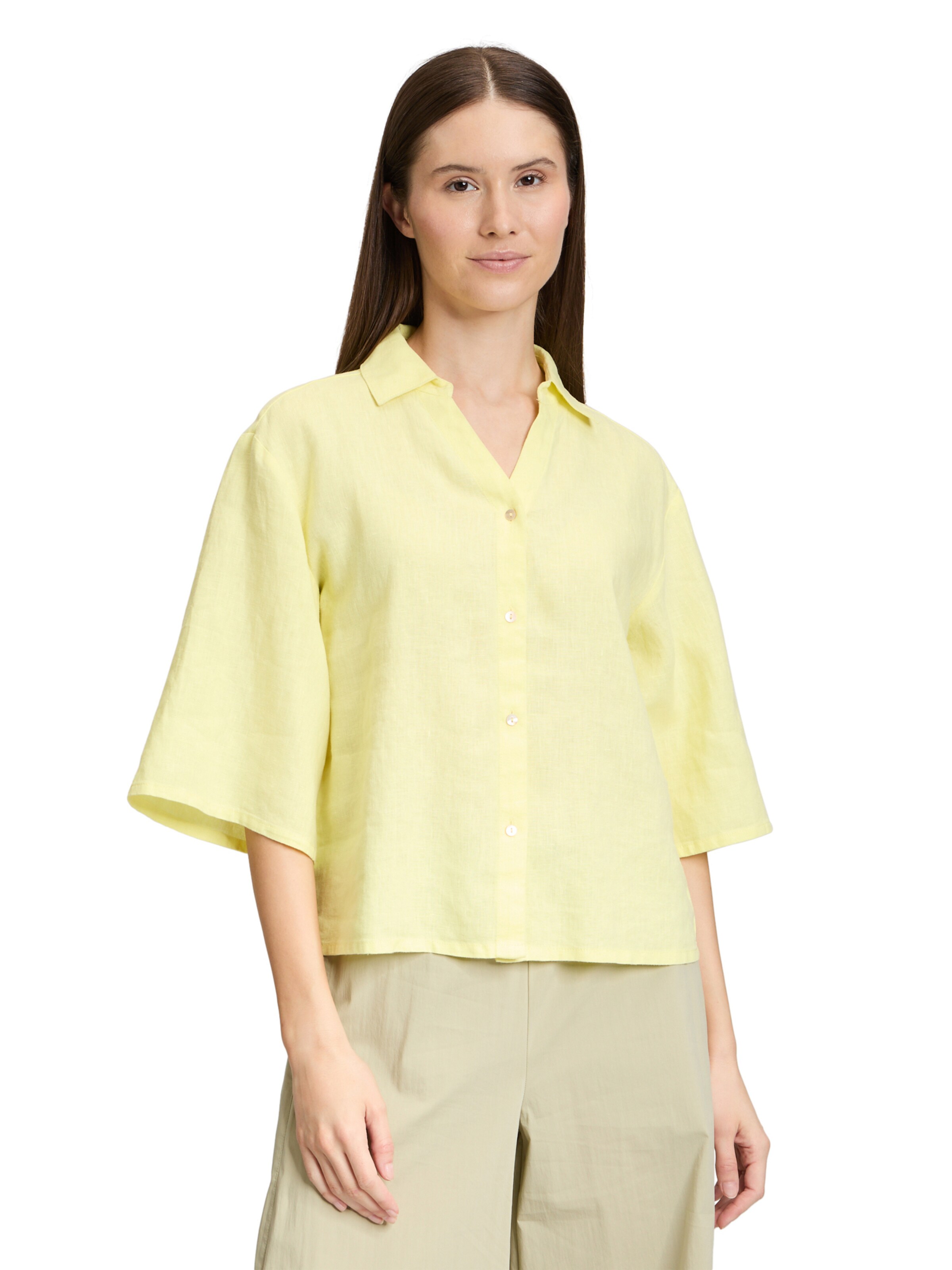 Cartoon Blouse in Yellow: front