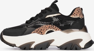 POSH by Poelman Platform trainers 'Polly' in Black: front