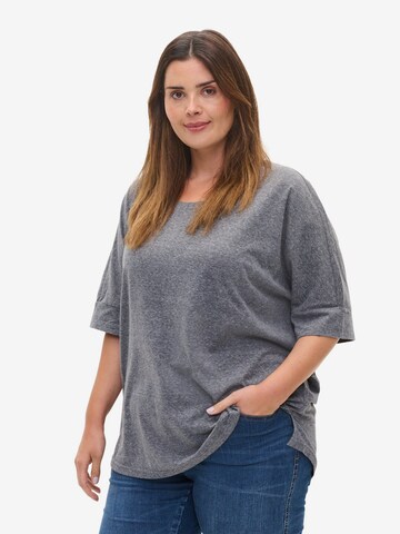 Zizzi Shirt 'CAAVA' in Grau: predná strana