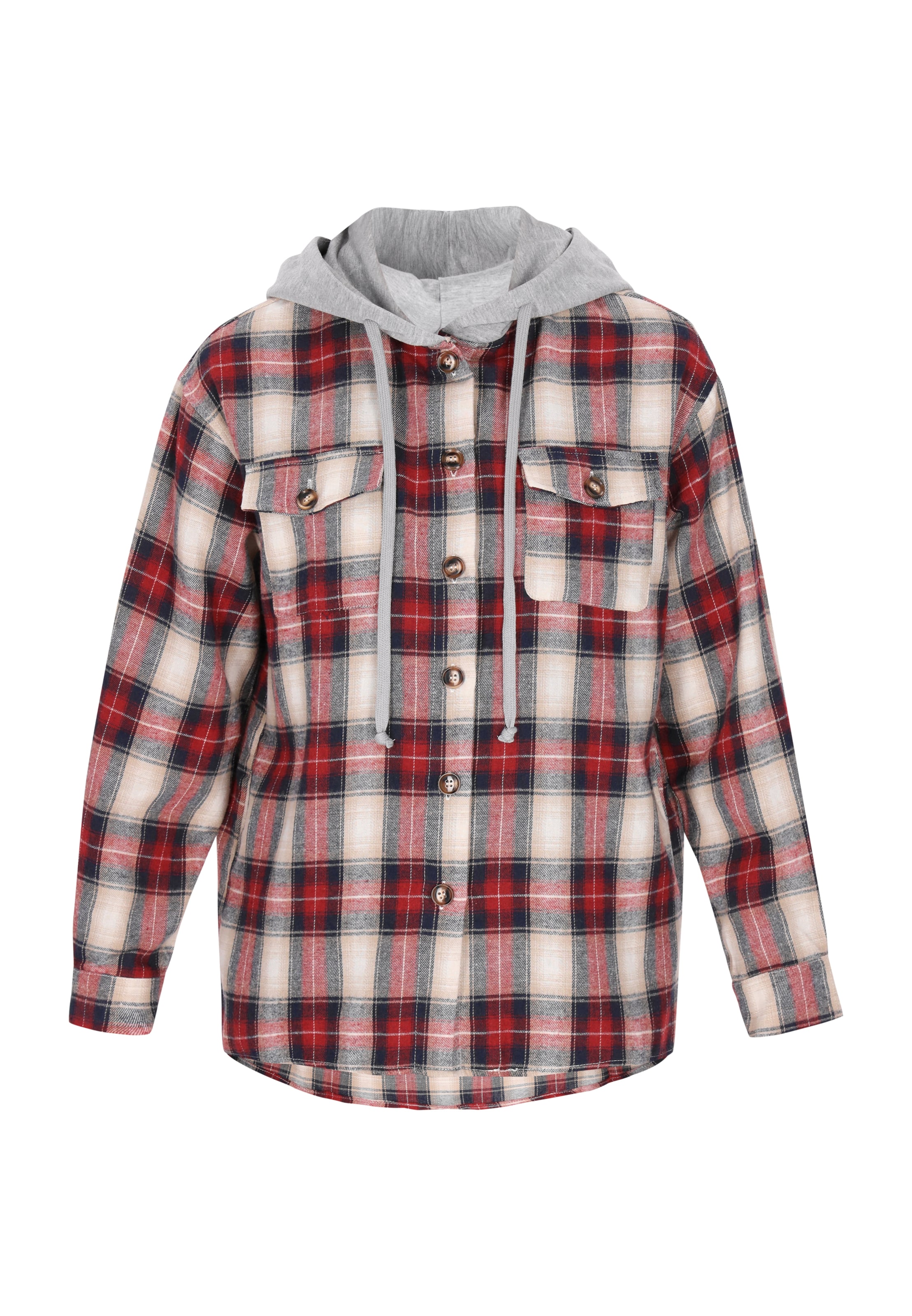 myMo ROCKS Prijelazna jakna u ecru/prljavo bijela / burgund / crna, Pregled proizvoda