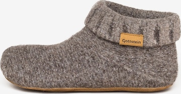 Gottstein Pantolette 'Knit Boot' in Braun: Vorderseite
