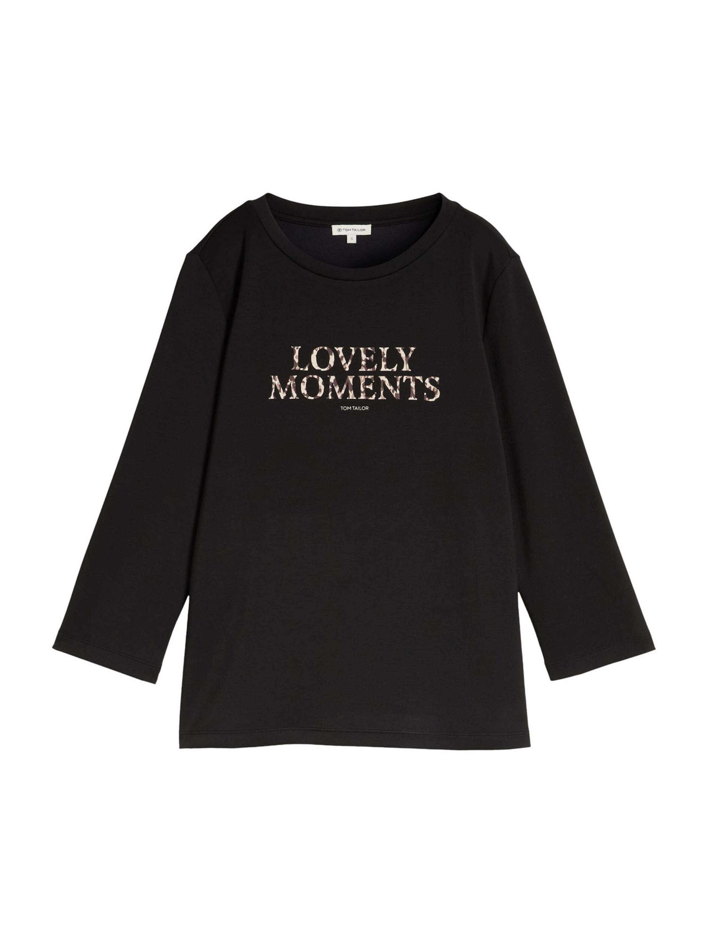 T-shirt TOM TAILOR en noir : devant