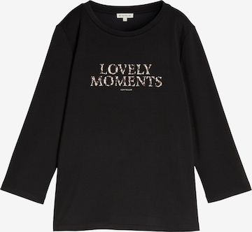 T-shirt TOM TAILOR en noir : devant