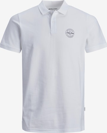 JACK & JONES Poloshirt 'Shark' in Weiß: predná strana