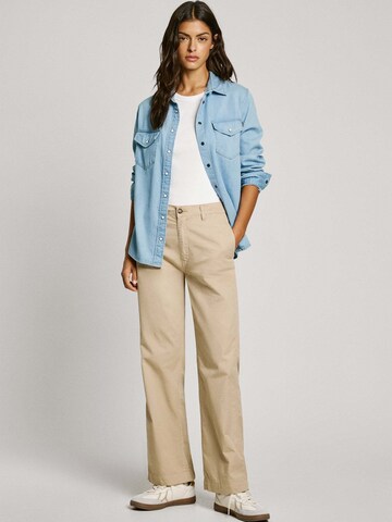 Pepe Jeans Loose fit Trousers 'Gina' in Beige