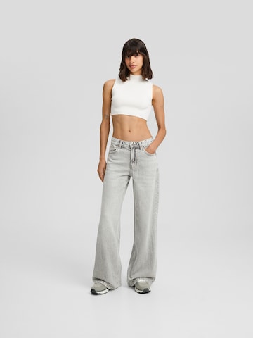 Bershka Wide leg Jeans in Grijs