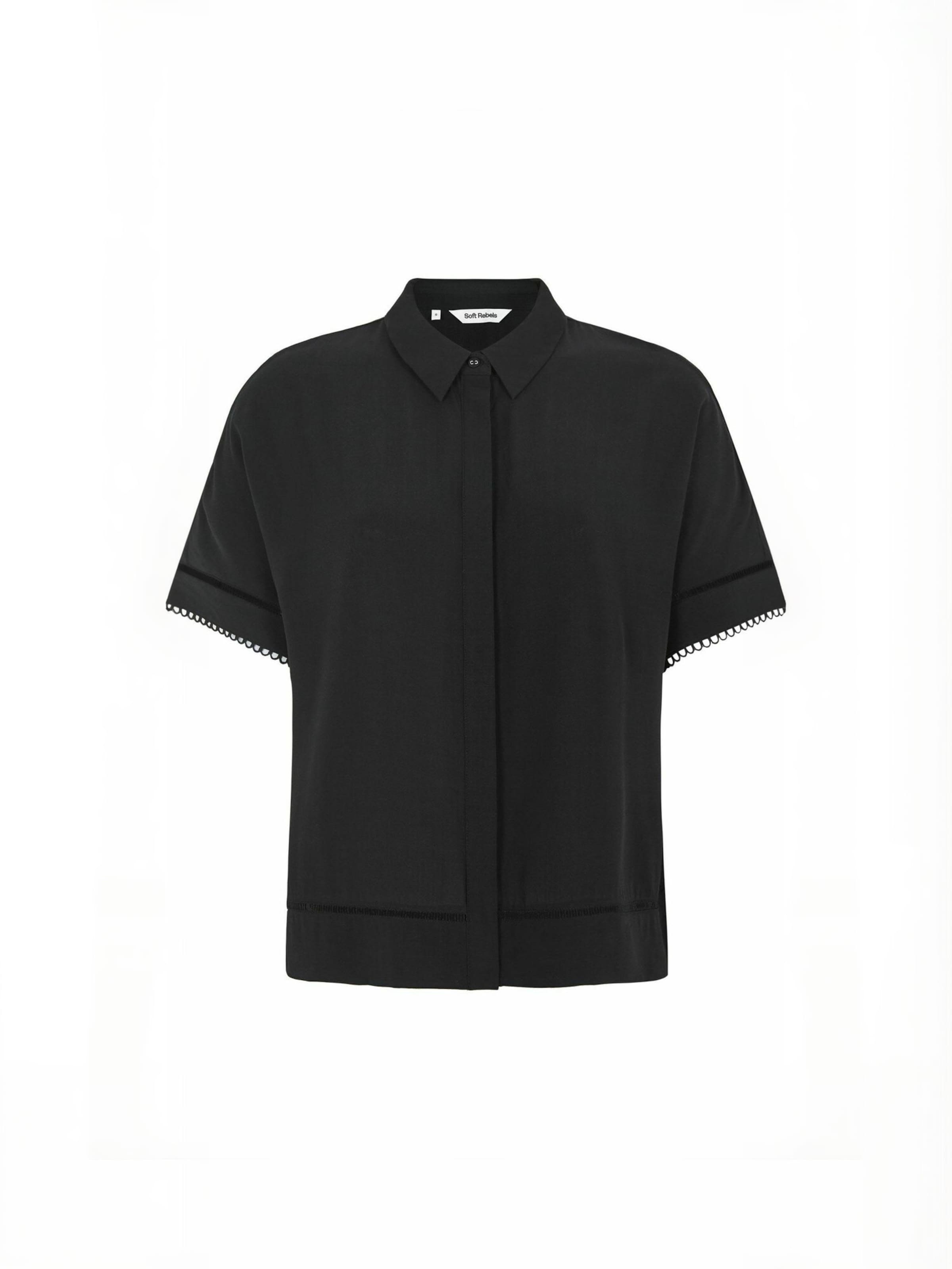 T-shirt ' SRLima ' Soft Rebels en noir : devant