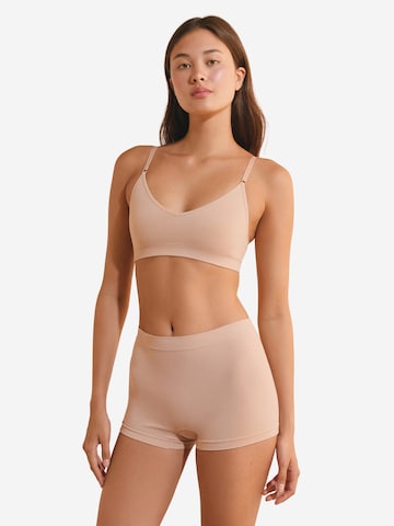 ETAM Nahtloser Boyshort aus Bio-Baumwolle 'AMANDE' in Beige