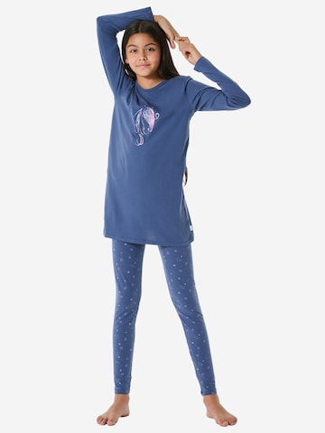 SCHIESSER - Pijama 'Horse World' en azul: frente