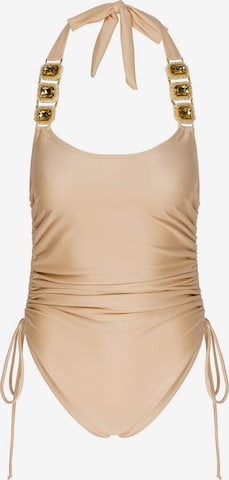 Moda Minx Bralette Swimsuit in Beige: front