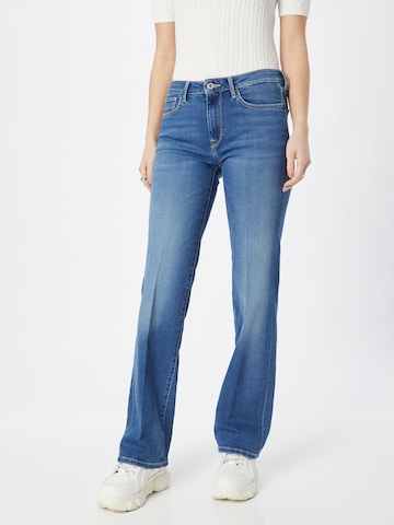 Pepe Jeans جينز واسع من الأسفل جينز 'AUBREY' بلون أزرق: الأمام