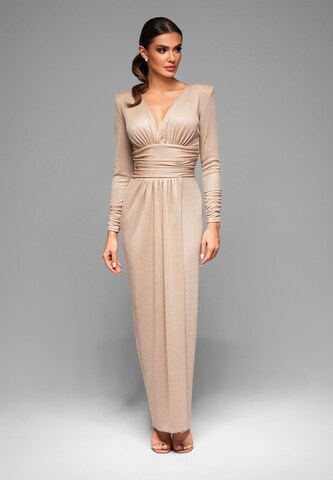 Robe de soirée Ombre en beige