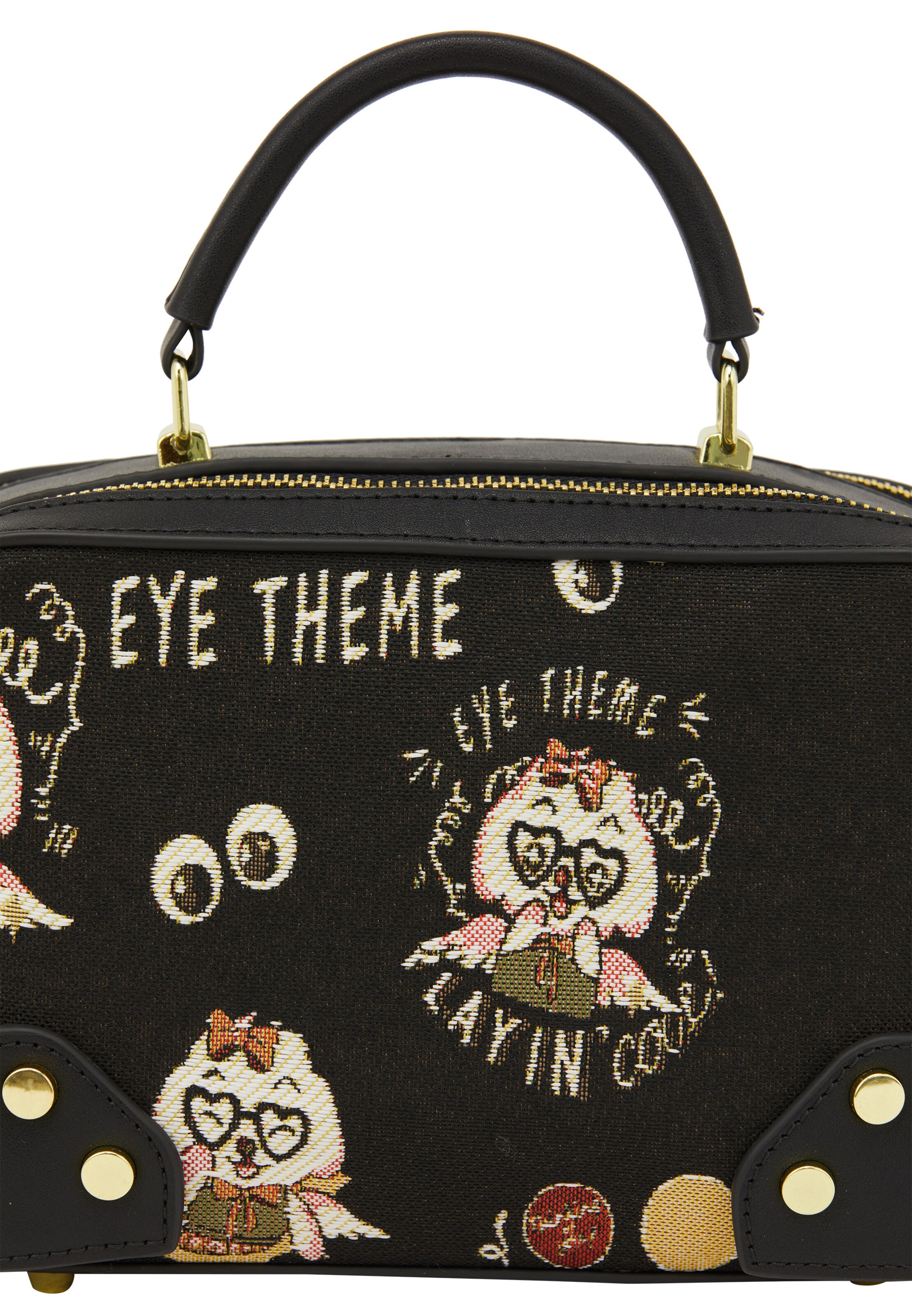 MYMO Τσάντα χειρός 'Pop Eyetheme' σε μαύρο