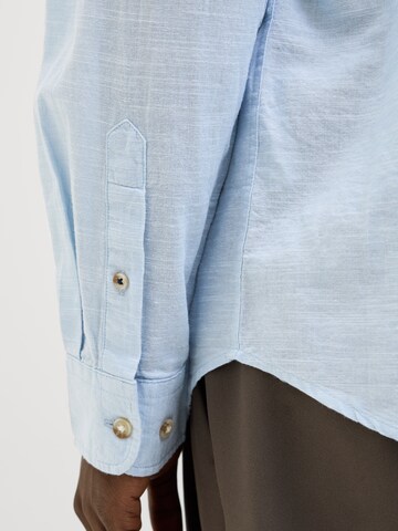 JACK & JONES Slim fit Πουκάμισο 'JJESummer Band' σε μπλε