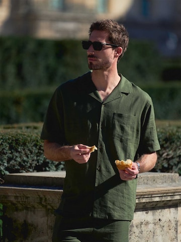 TRAPP Regular Fit Hemd 'Lino' in Grün