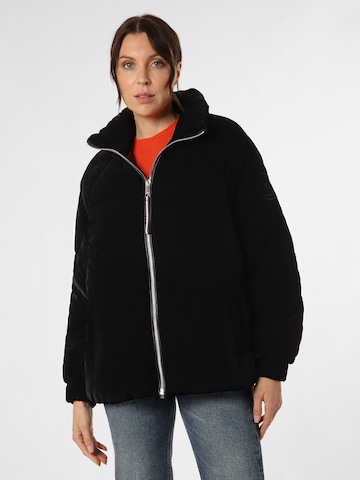 TOMMY HILFIGER Between-Season Jacket 'Modern Velvet' in Black: front