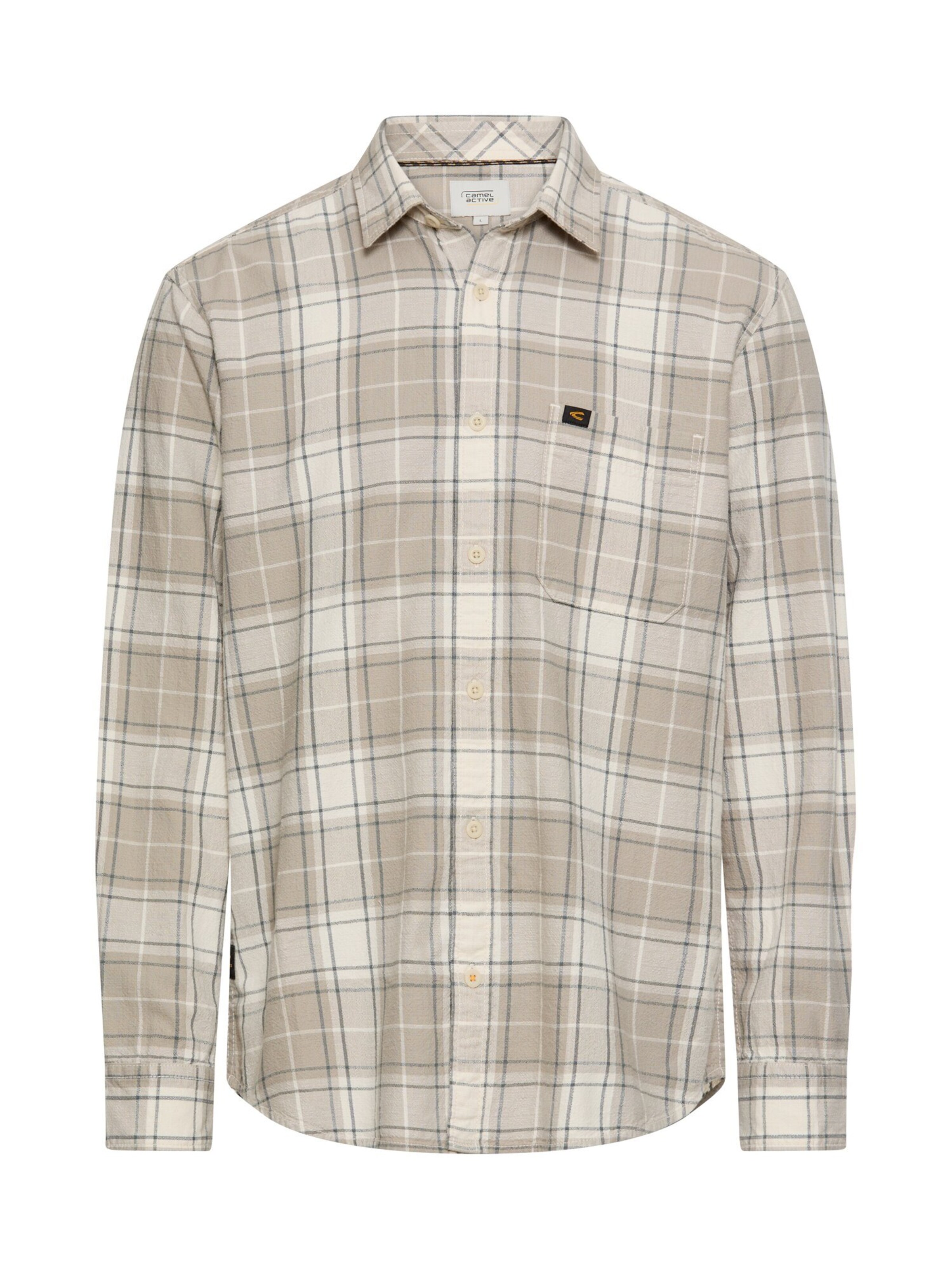 CAMEL ACTIVE Regular Fit Hemd in Beige: Vorderseite