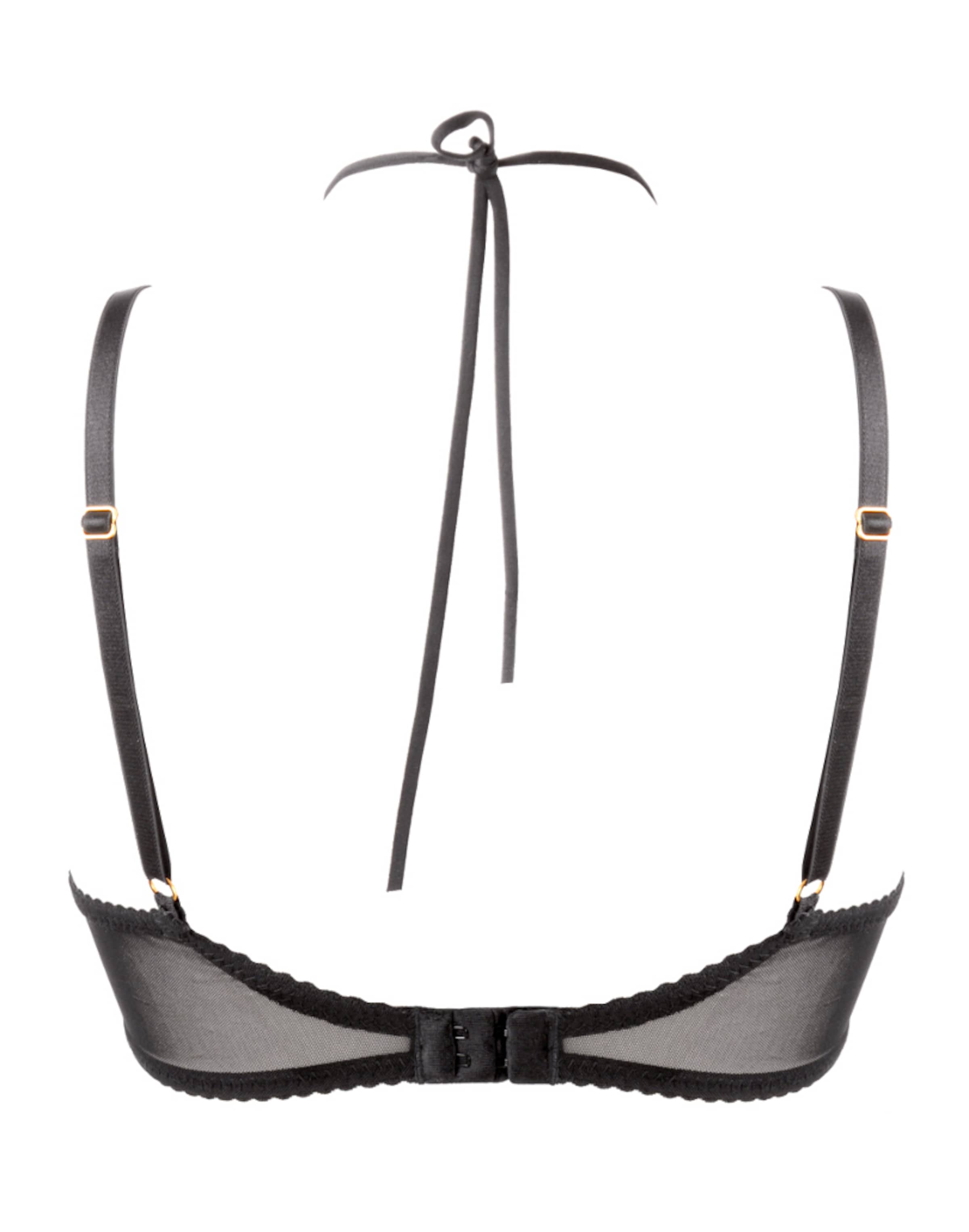 WHITE RVBBIT Push-up Bra 'Black Moon' in Black