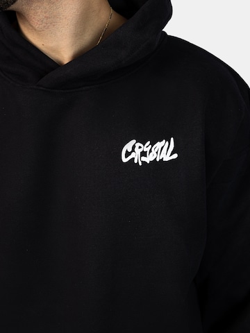 Crystal Paris Sweatshirt 'Shine' in Zwart