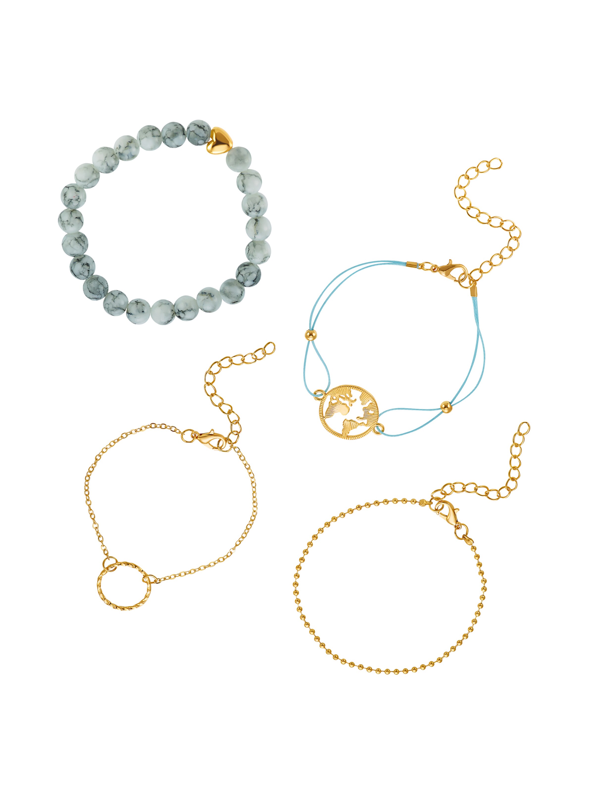 Heideman Schmuckset 'Multi' in Gold: Vorderseite