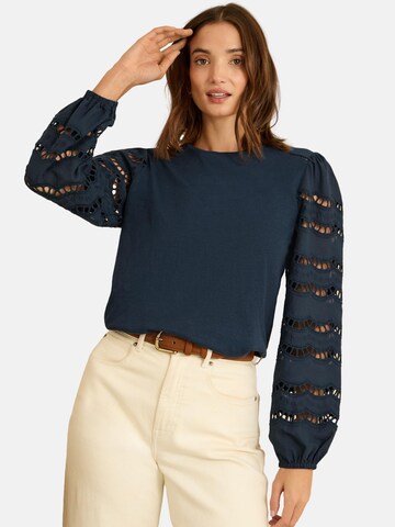 love & roses Μπλούζα σε μπλε: μπροστά