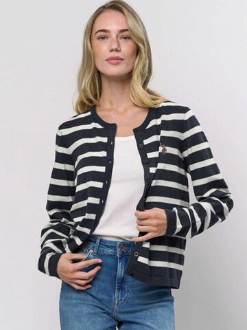 U.S. POLO ASSN. Gebreid vest 'UWMalika' in Blauw: voorkant