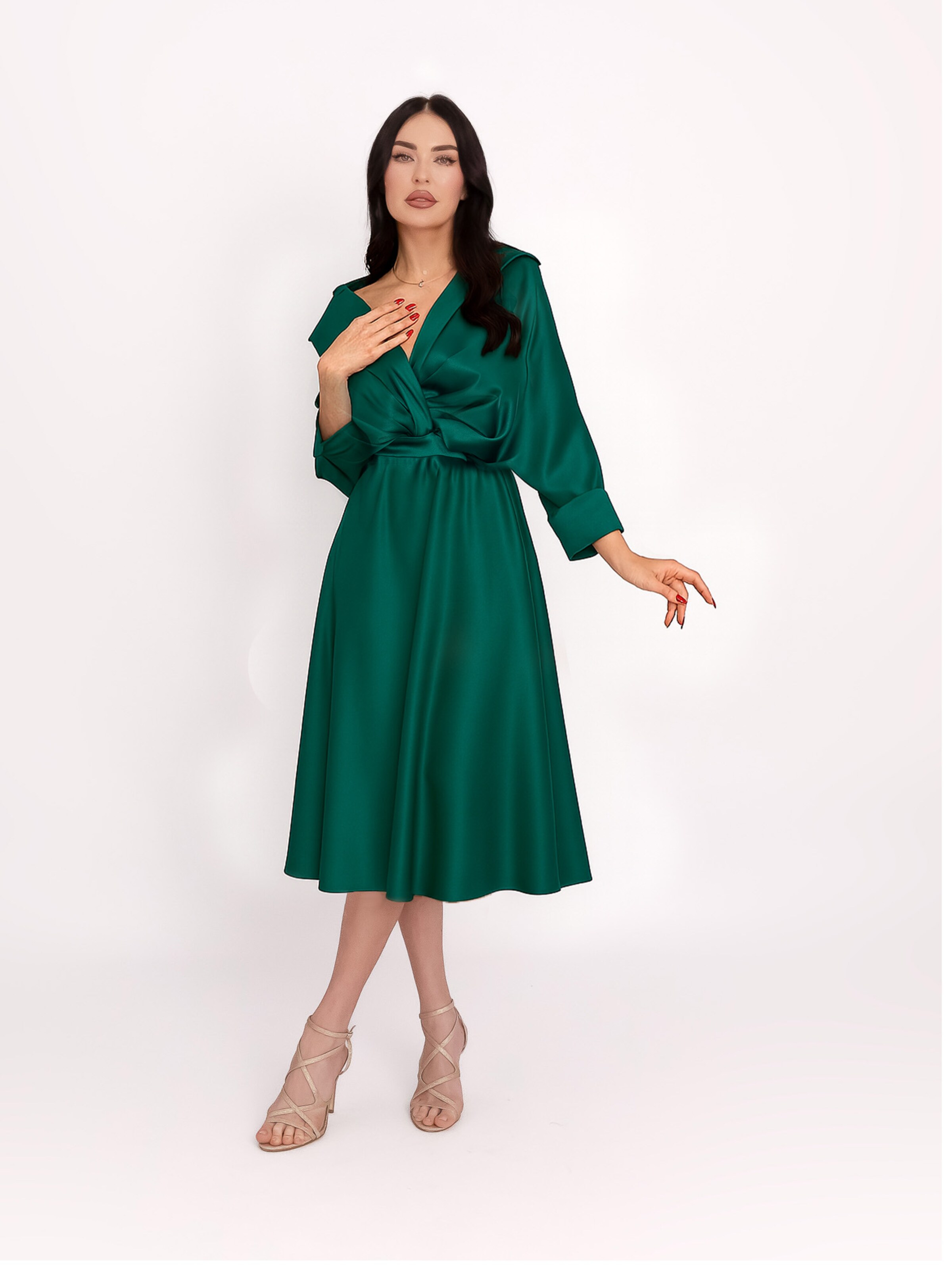 Robe de soirée acob a porter en vert